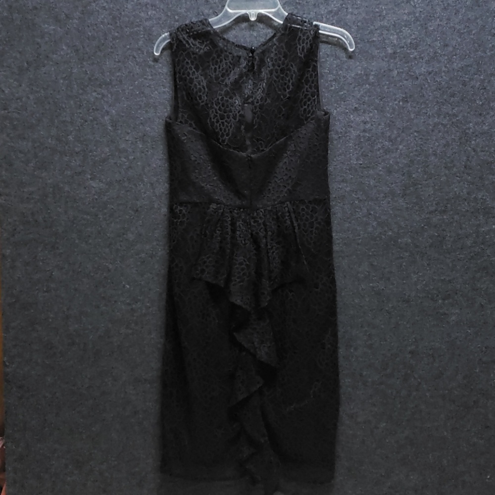 Milly black lace ruffle back sheer top dress - Picture 4 of 7